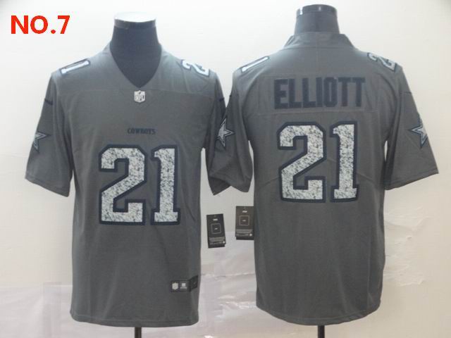 Men's Dallas Cowboys #21 Ezekiel Elliott Jerseys NO.7;